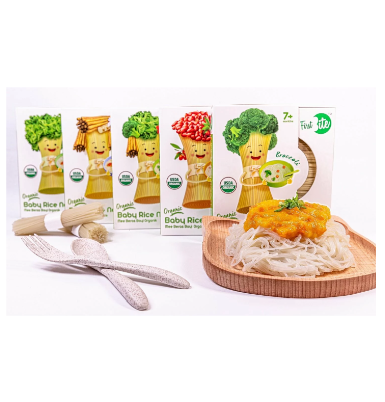First Bite Organic Baby Rice Noodle (Gluten Free) - Goji Berry